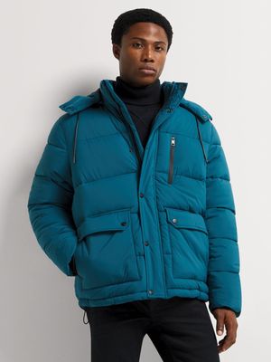 Men's Markham Nylon Teal Puffer Jacket