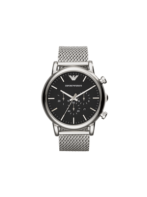 Emporio Armani Men's Stainless Steel Chronograph Mesh Watch