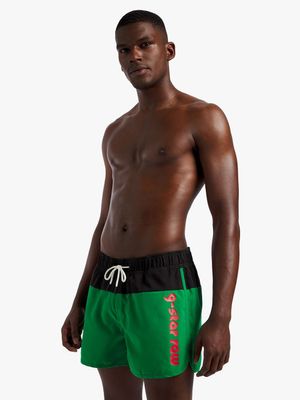 G-Star Men's Carnic Graphic Green Swim Shots