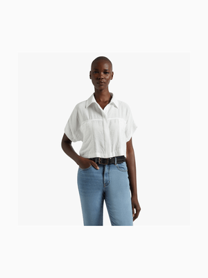 Y&G Cropped Utility Pocket Shirt