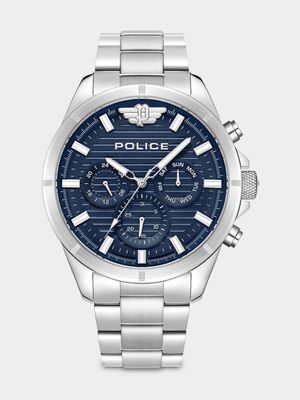 Police Malawi Stainless Steel Navy Dial Bracelet Watch