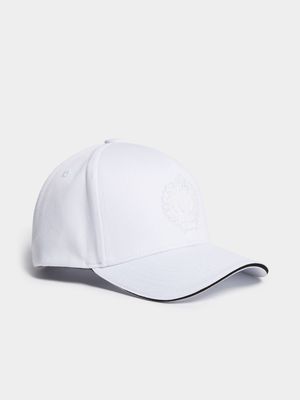 Fabiani Men's Towelling Crest Off-White Peak Cap