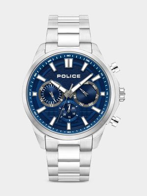 Police Rangy Stainless Steel Blue Dial Chronograph Bracelet Watch