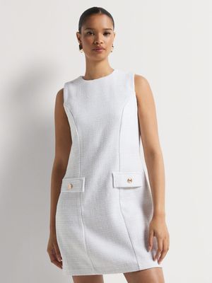 Boucle Sleeveless Shift Dress