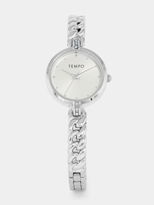 Tempo Women’s Silver Plated Bangle Watch