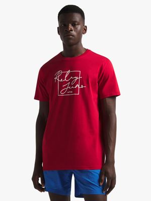 Men's Relay Jeans Signature Red T-Shirt