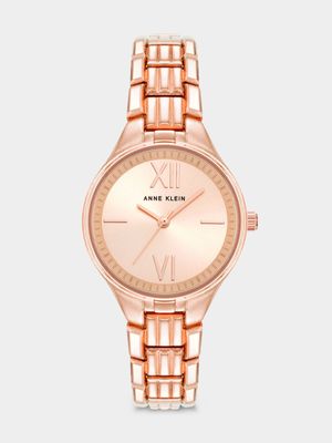 Anne Klein Rose Plated Bracelet Watch