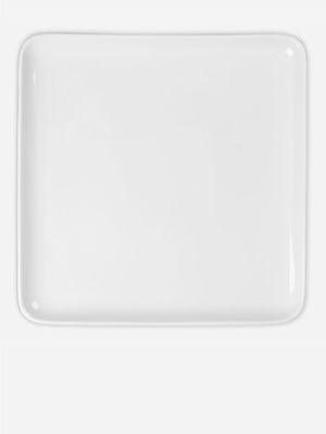 Contemp Dinner Plate Square White