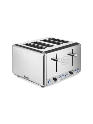 swan classic toaster s/steel 4 slice