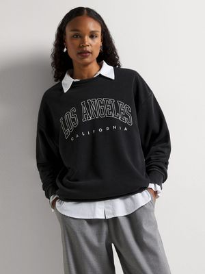 Y&G Faded Oversized Collegiate Crew