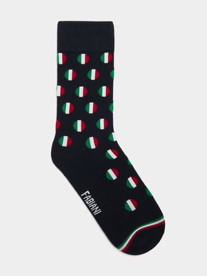 Tri Colour Spot Socks