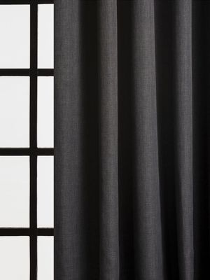 Curtain Eyelet Melange Charcoal 265x250cm