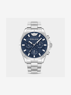 Police Malawi Stainless Steel Navy Dial Bracelet Watch