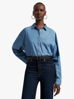 News Denim Oversized Denim Shirt