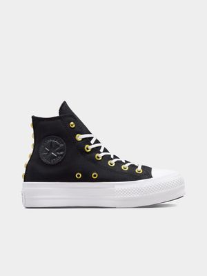 Converse Women's All Star Studded Lift Black Sneaker