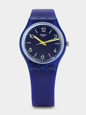 Swatch Indigo Silicone Watch