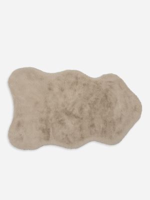 Carpet Faux Fur Natural 70x130cm