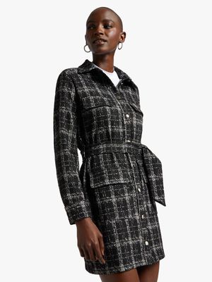 Boucle Utility Dress