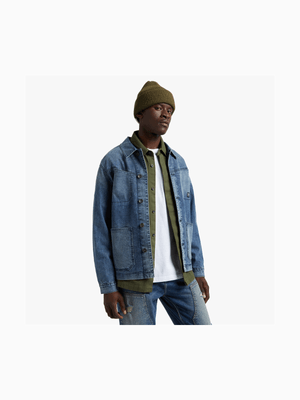 Men's Relay Jeans Mid Chore Denim Blue Jacket