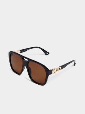 FF Logo Aviator Sunglasses