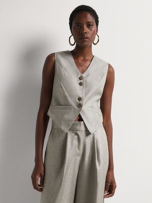 Luella Gold Trim Tailored Waistcoat