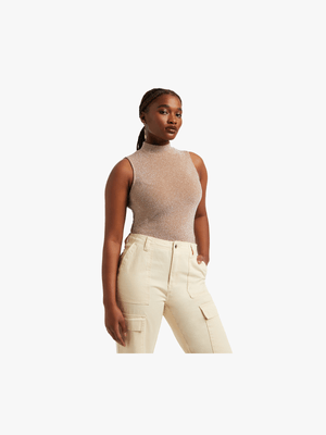 Lurex High Neck Top