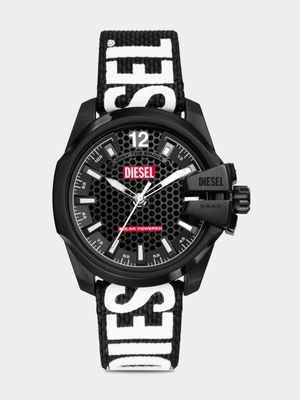 Diesel Baby Chief Black Plated Nylon Watch