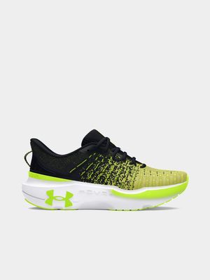 Mens Under Armour Hovr Infinite 5 Black/Yellow Running Shoes