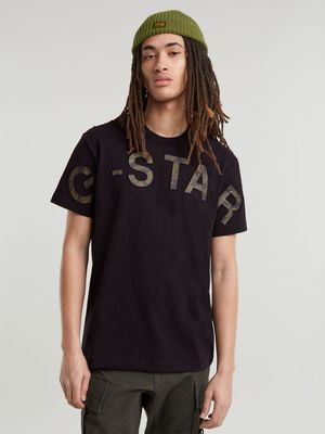 G-Star Men's Embro Print Dark Black T-Shirt