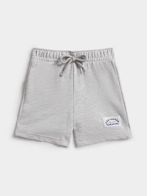 Jet Toddler Boys Grey Melange Fleece Short