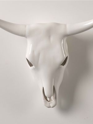 Rialheim Cow Skull Gloss White L 50cm