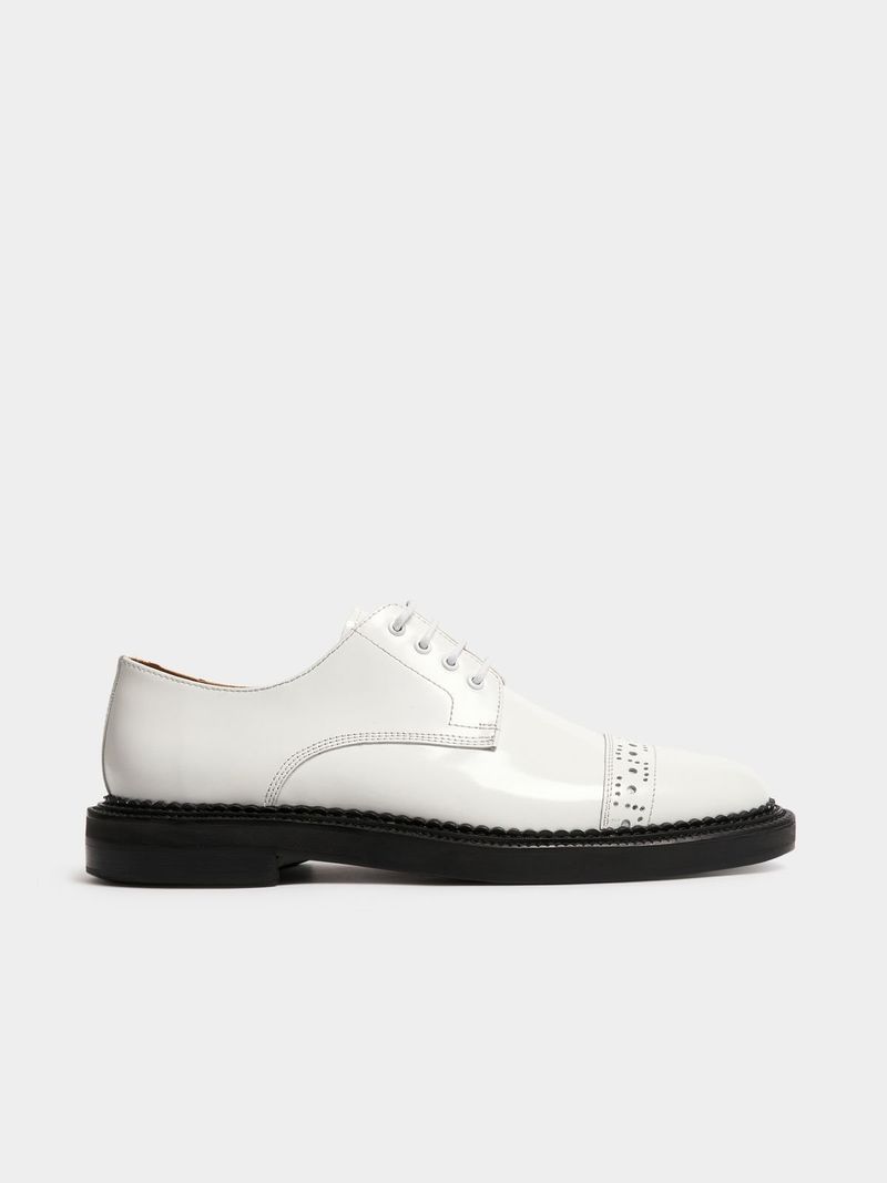 Fabiani Men s Collezione White Toe Cap Lug Sole Derby Formal Shoes Bash