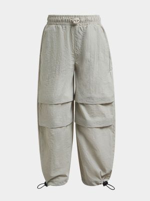 Jet Younger Boys Light Grey Pleated Toggle Pants