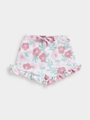 Jet Toddler Girls Multicolour Floral Fleece Shorts