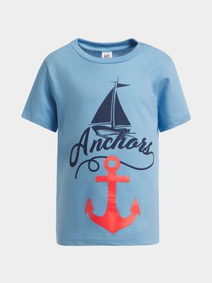 Jet Younger Boys Blue Anchor T-Shirt