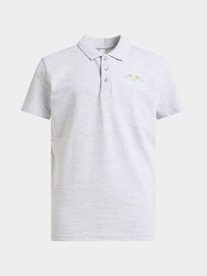 Younger Boy's Grey Melange Golfer