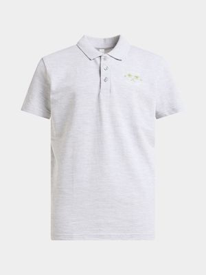 Older Boy's Grey Melange Golfer