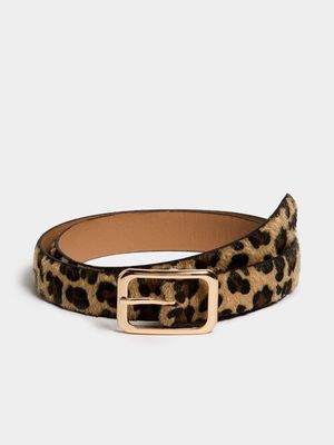 Women's Animal Faux Fur Belt