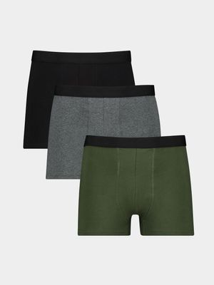 RJ Fatigue/Grey/Black 3PK PLAIN Boxers