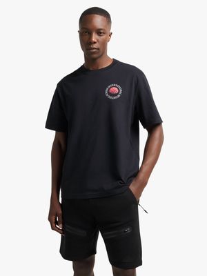 Mens TS Int Sporting Graphic Black Tee