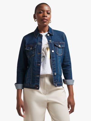 Women's Dark Wash Denim Jacket