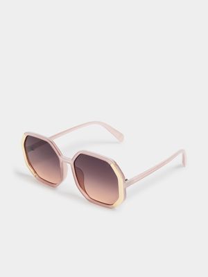 Metal Edge Retro Square Sunglasses