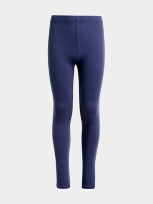 Jet Younger Girls Navy Leggings