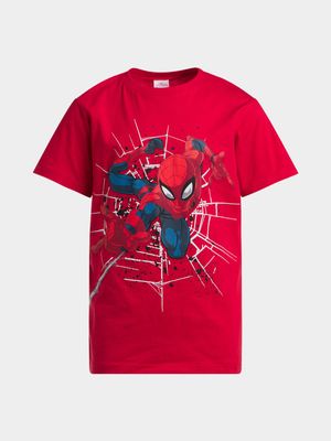 Jet Younger Boys Red Spiderman T-Shirt