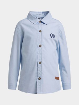 Jet Younger Boys Light Blue Crown Embroidery Shirt