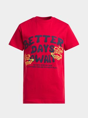 Jet Older Boys Red Better Days T-Shirt