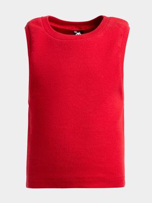 Jet Older Girls Red Racerback Kat Moss Tank Top