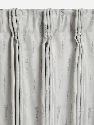 Jet Home Pearl Jaquard Grey Tape Curtain