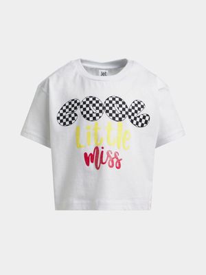 Jet Younger Girls White Cool Boxy T-Shirt