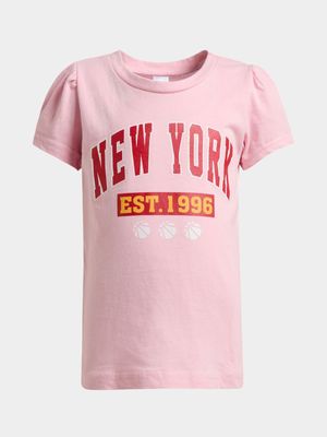 Jet Younger Girls Pink New York T-Shirt